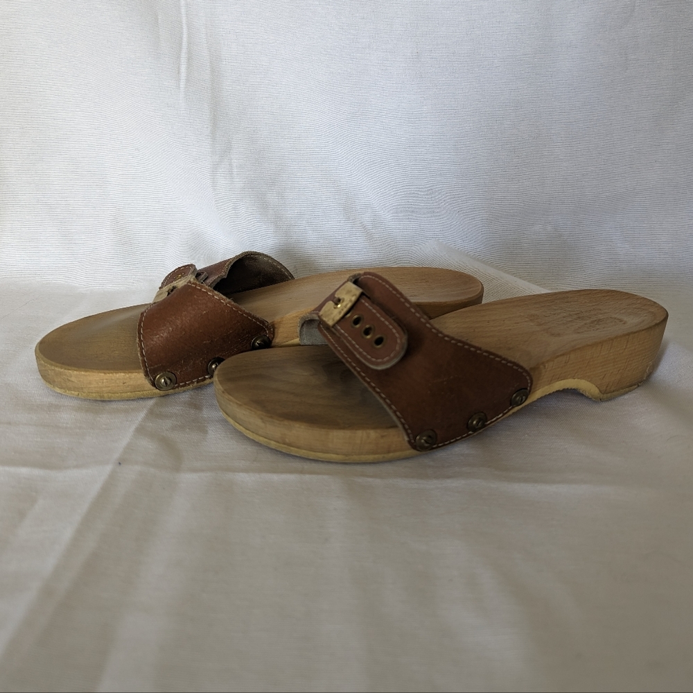 Dr Scholl's vintage wood sandals